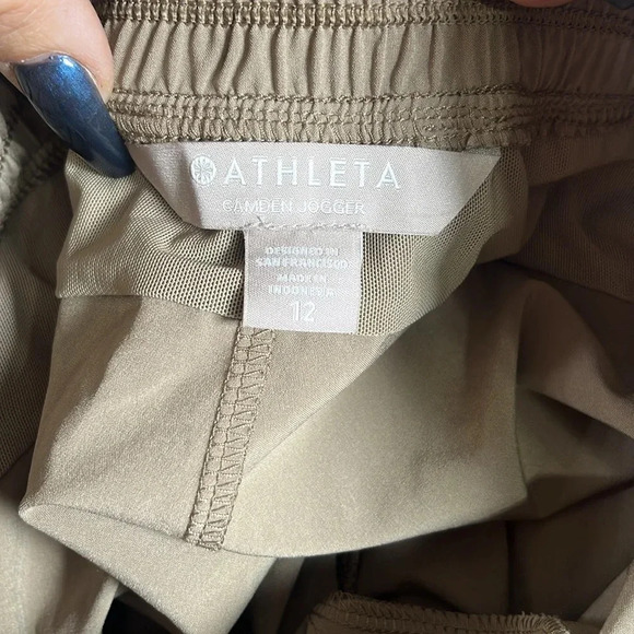Athleta Camden Jogger 12 Khaki Casual Travel Airport Fit Comfy Active Lounge - Picture 4 of 11